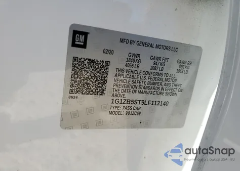 2020 Chevrolet Malibu Ls from USA, damaged, VIN 1G1ZB5ST9LF113140